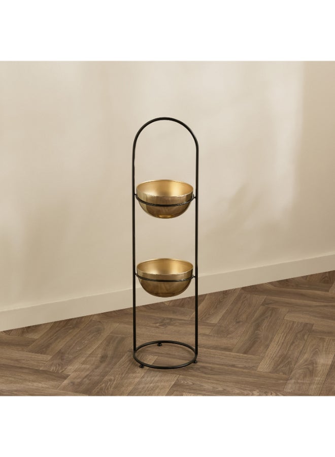 Home Box Metal 2-Tier Planter Stand - Black - Image 2